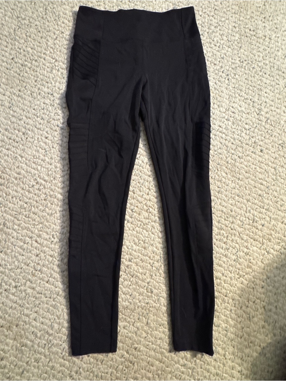 Athleta Black Delancey Moto Tight Leggings